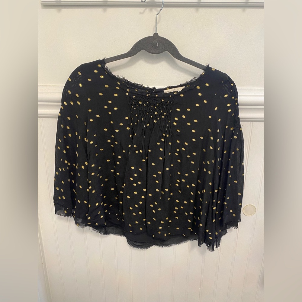 Floreat Black and Gold Polka Dot Blouse